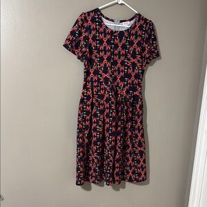 LuLaRoe Blue Ruffled Midi Sundress